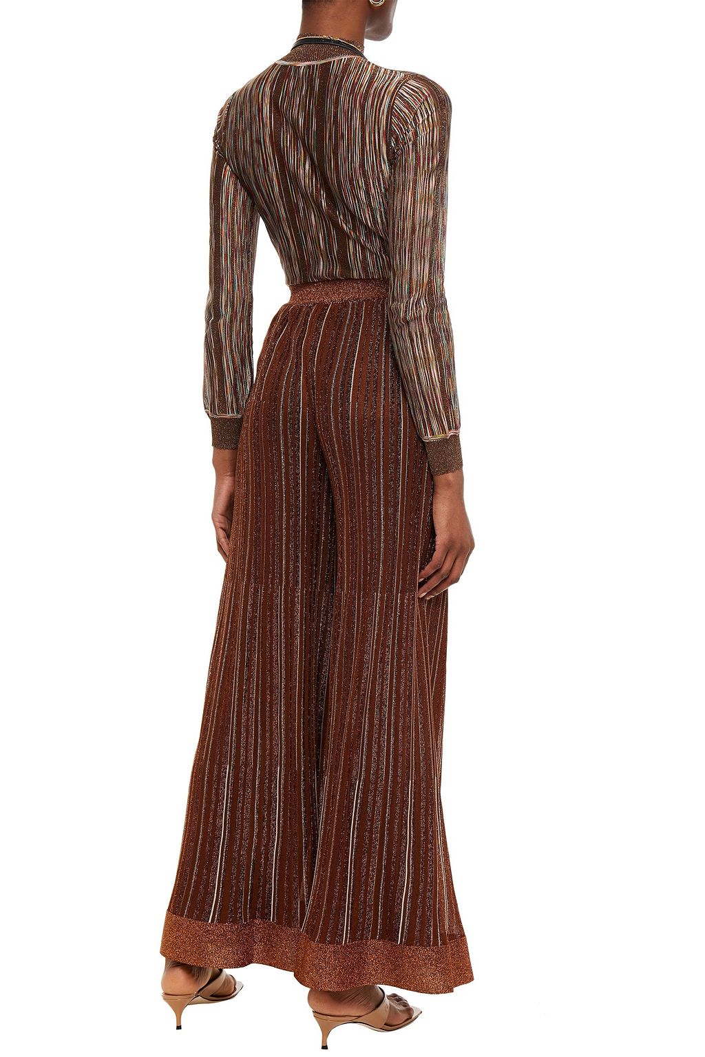 MISSONI توب بلون ميتاليك من النسيج المحبوك