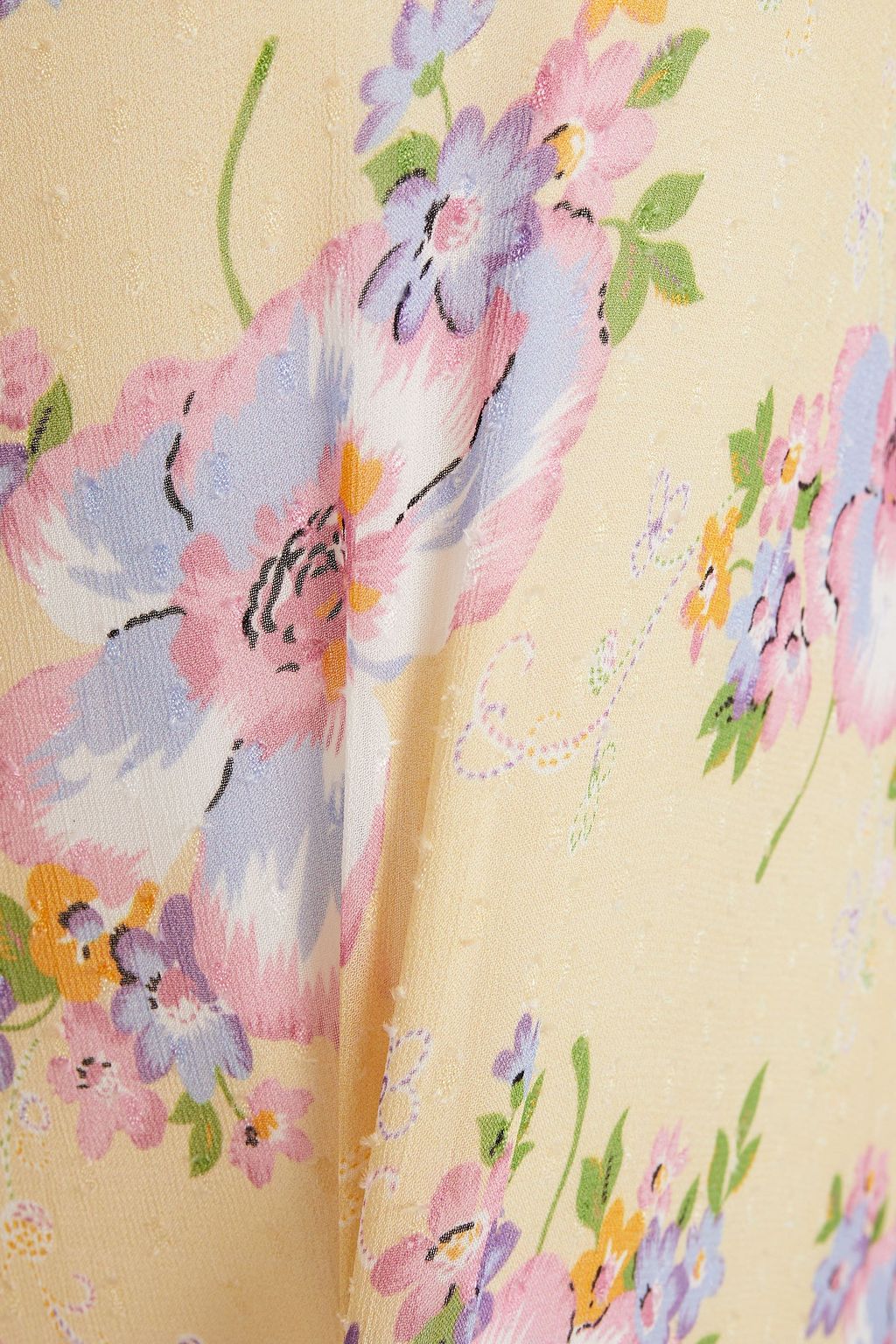 BYTIMO Floral-print fil coupé georgette mini dress