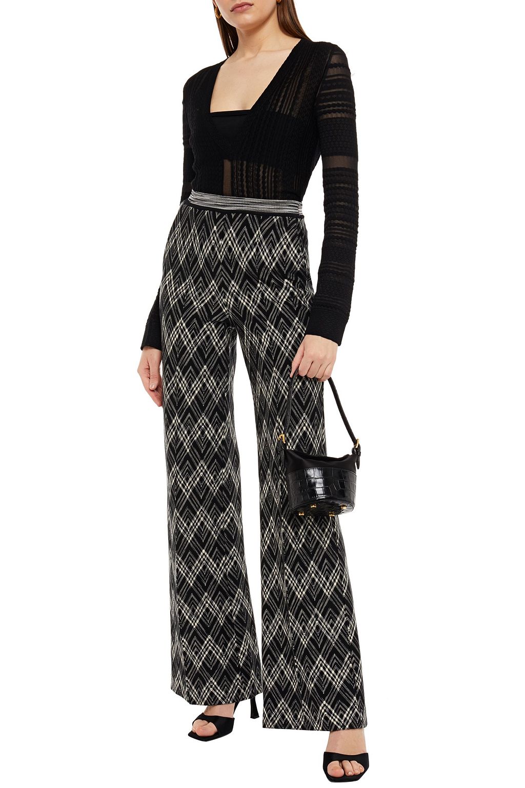 MISSONI Crochet-knit cotton-blend sweater