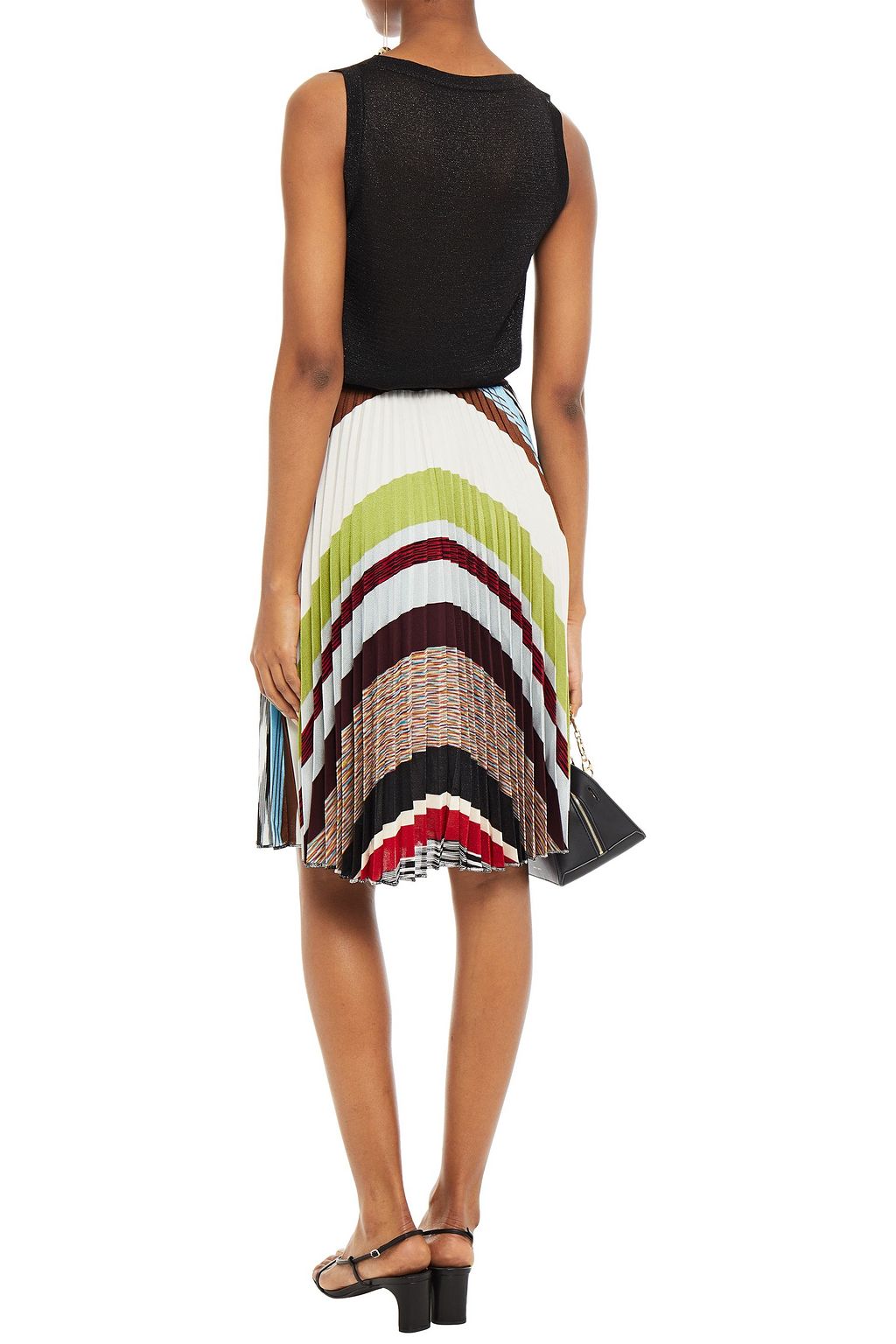 MISSONI Metallic crochet-knit tank