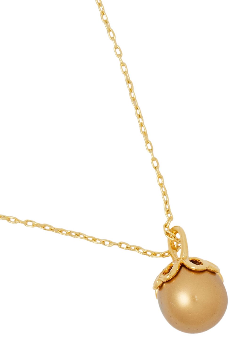 KATE SPADE NEW YORK Gold-tone faux pearl necklace