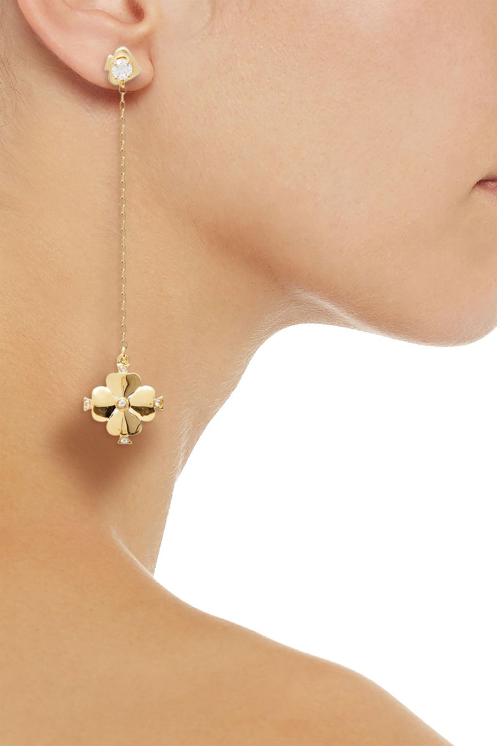 KATE SPADE NEW YORK Goldfarbene Ohrringe mit Kristallen