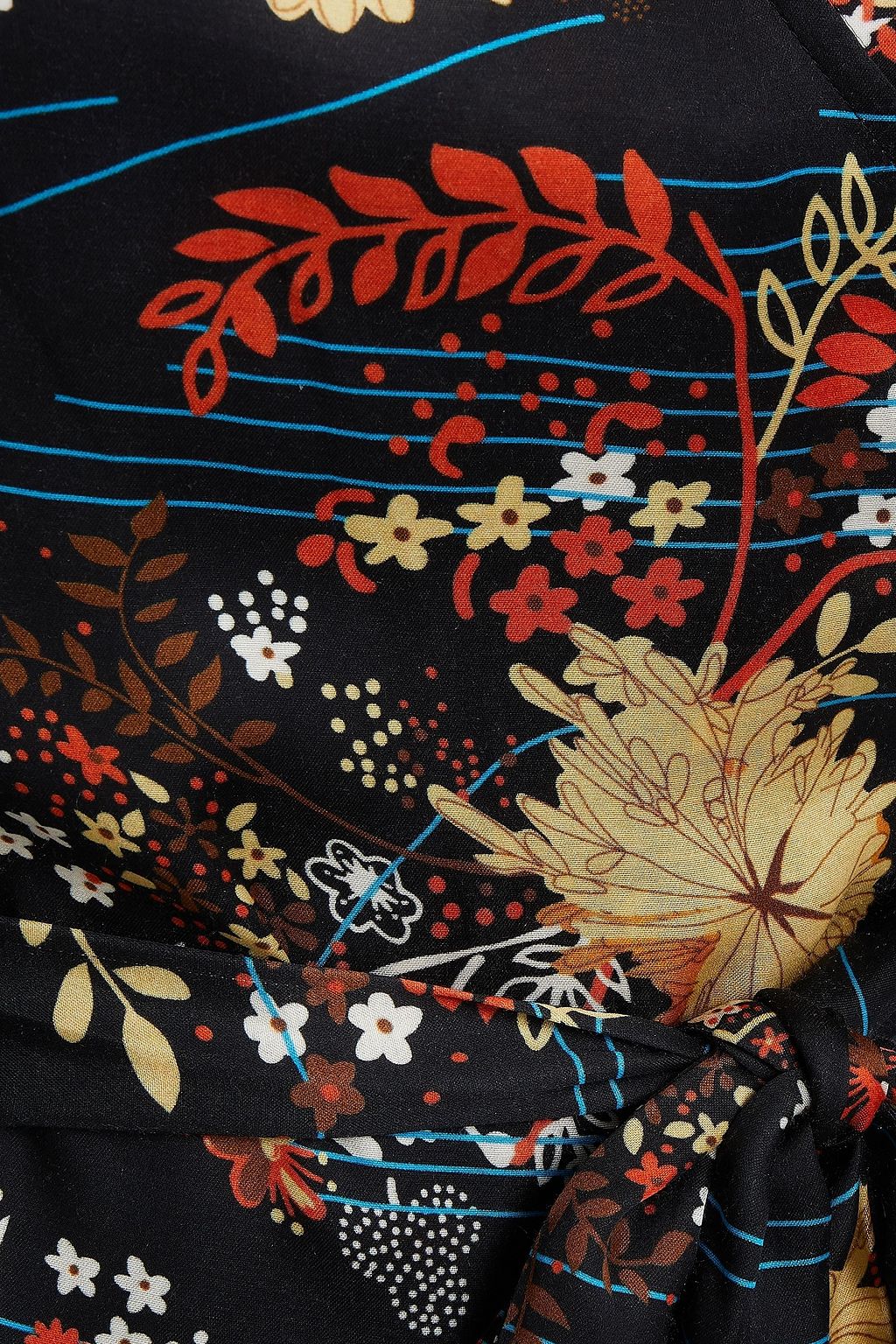 BYTIMO Floral-print satin wrap dress