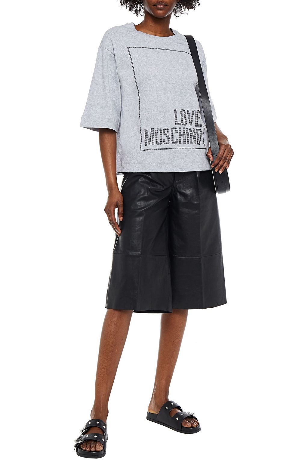 LOVE MOSCHINO Printed cotton-jersey T-shirt