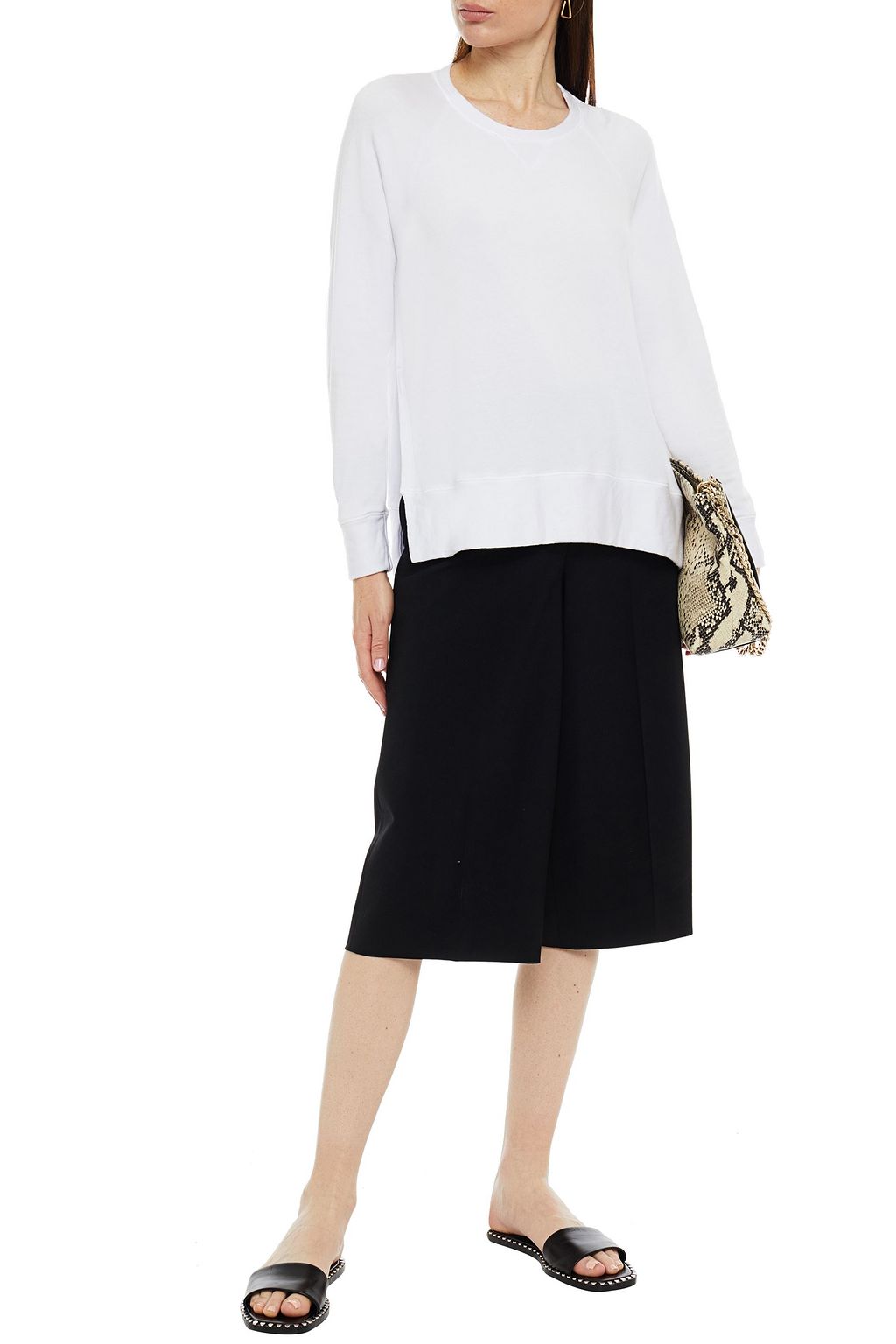 STATESIDE Micro modal-blend fleece sweatshirt