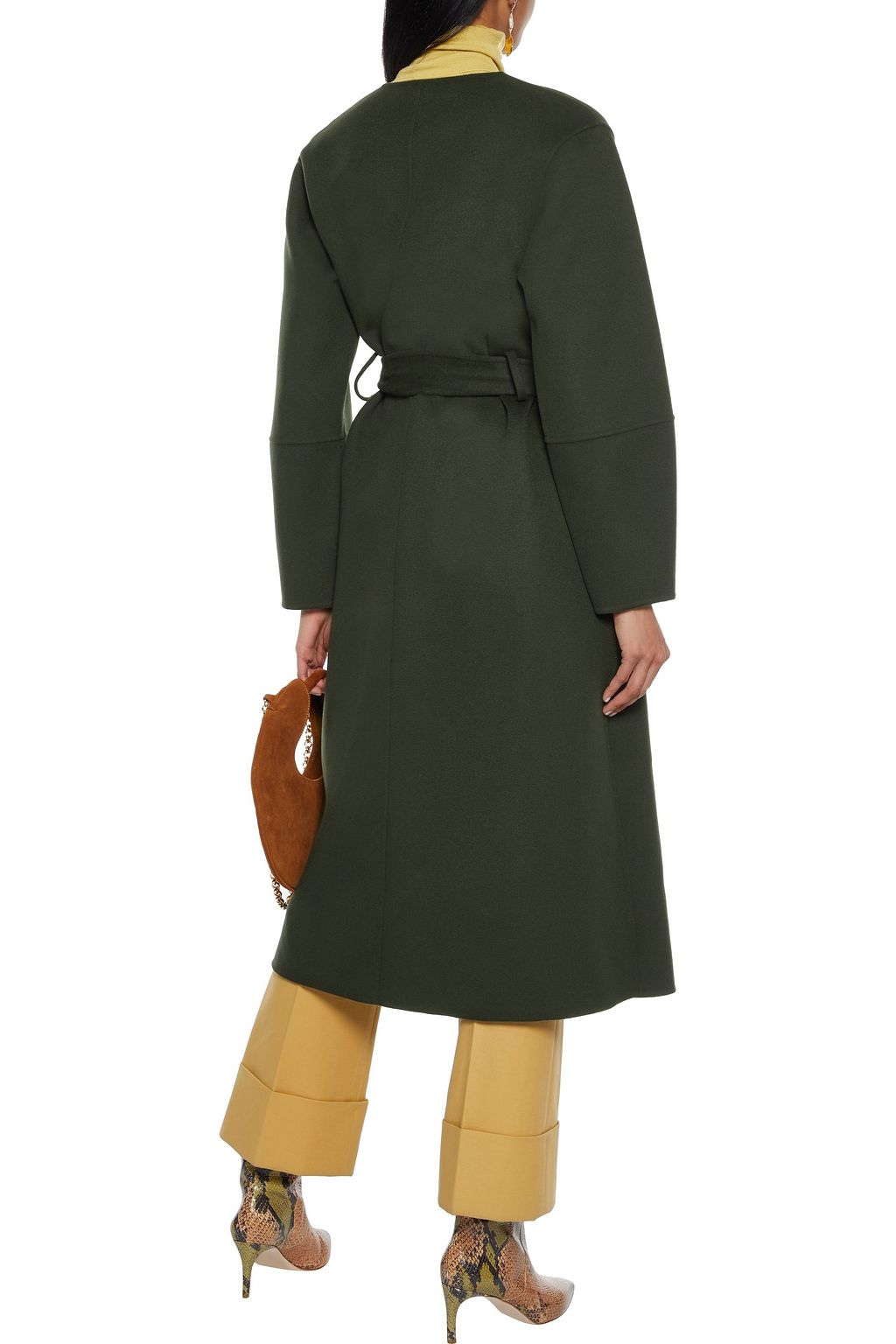 ULLA JOHNSON Gwyneth double-breasted belted wool-felt coat