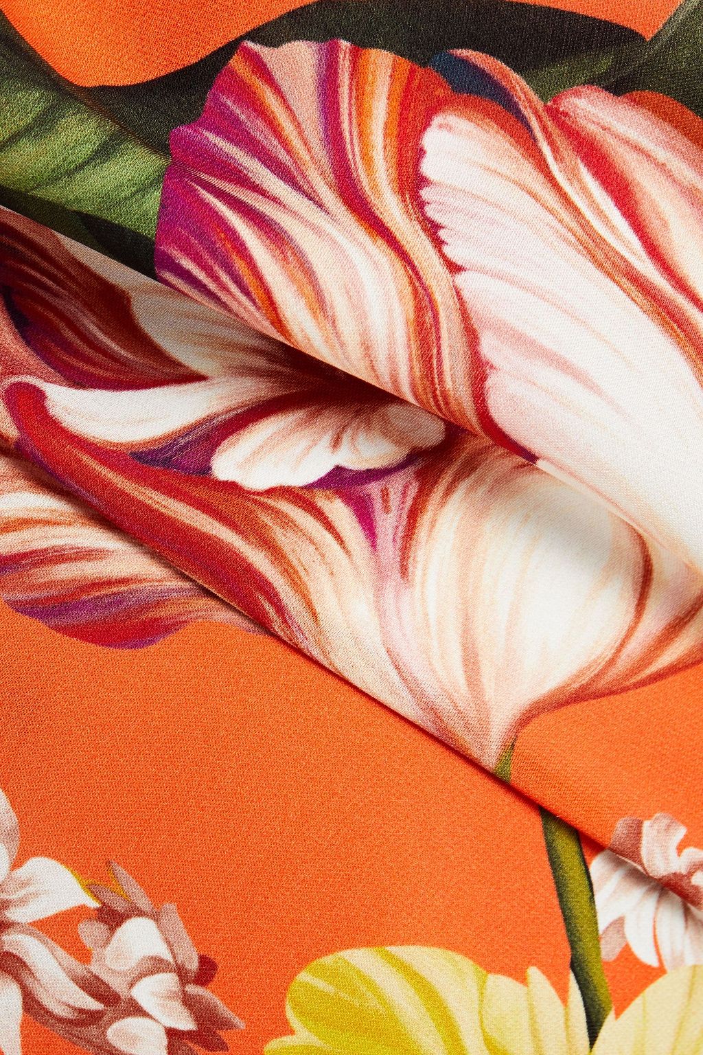 OSCAR DE LA RENTA Floral-print silk wide-leg pants