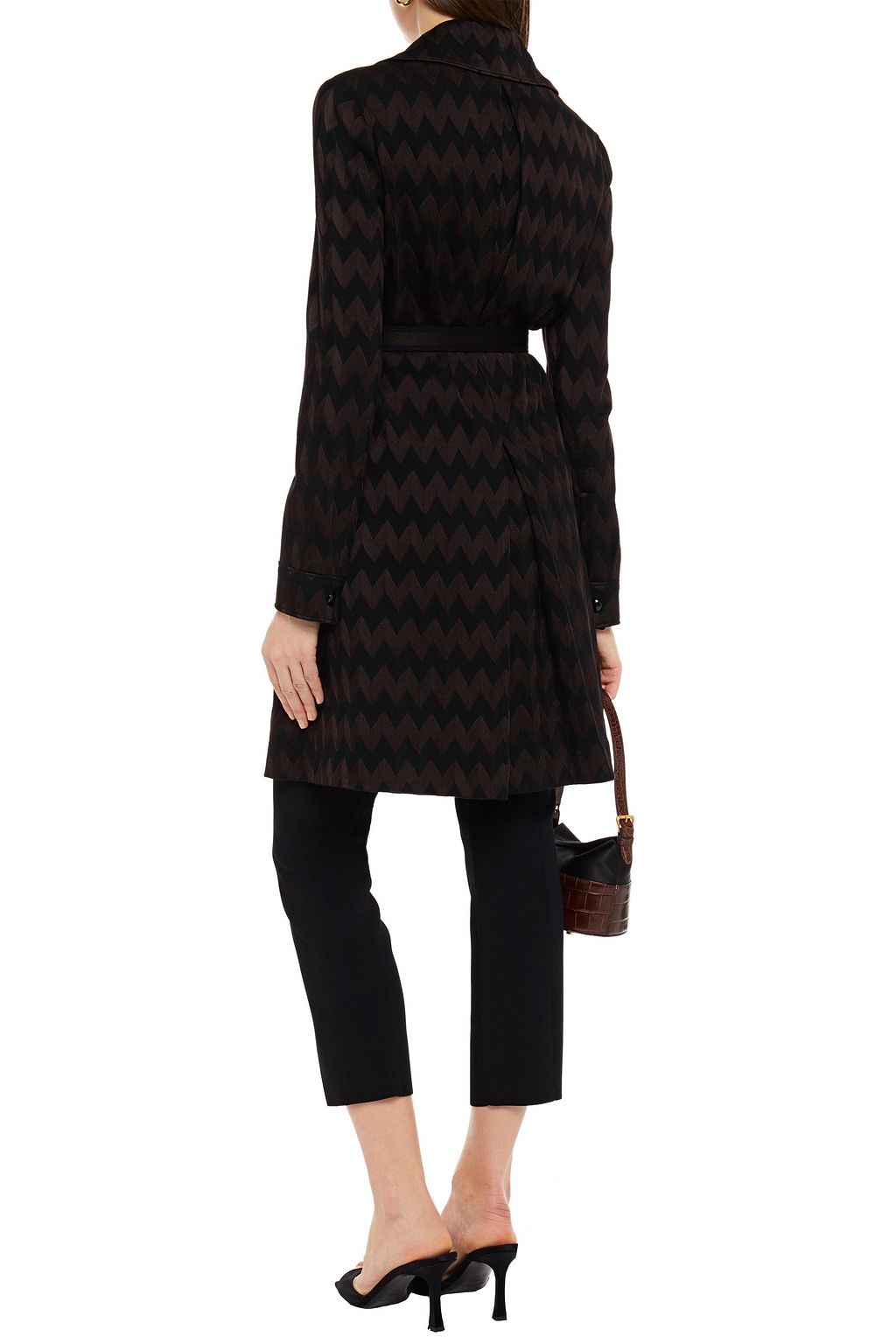 MISSONI Belted crochet-knit coat