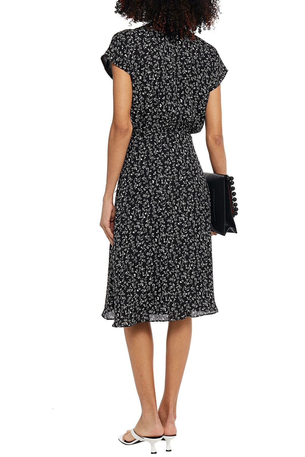 JOIE Bethwyn printed silk-cady wrap dress