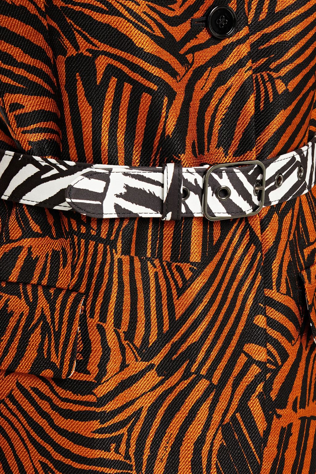 MISSONI Belted printed twill blazer
