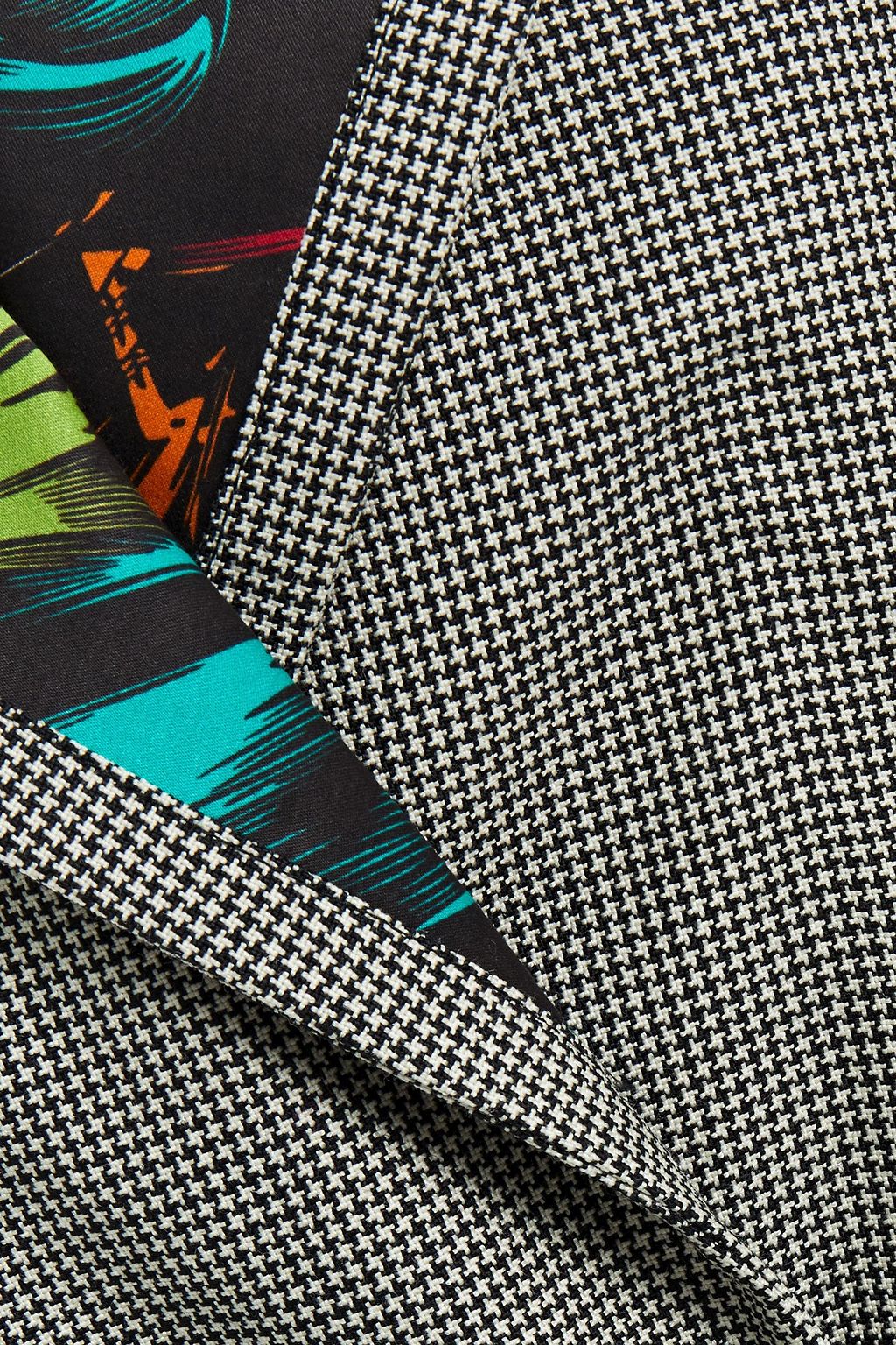 MISSONI Belted houndstooth wool and mohair-blend coat