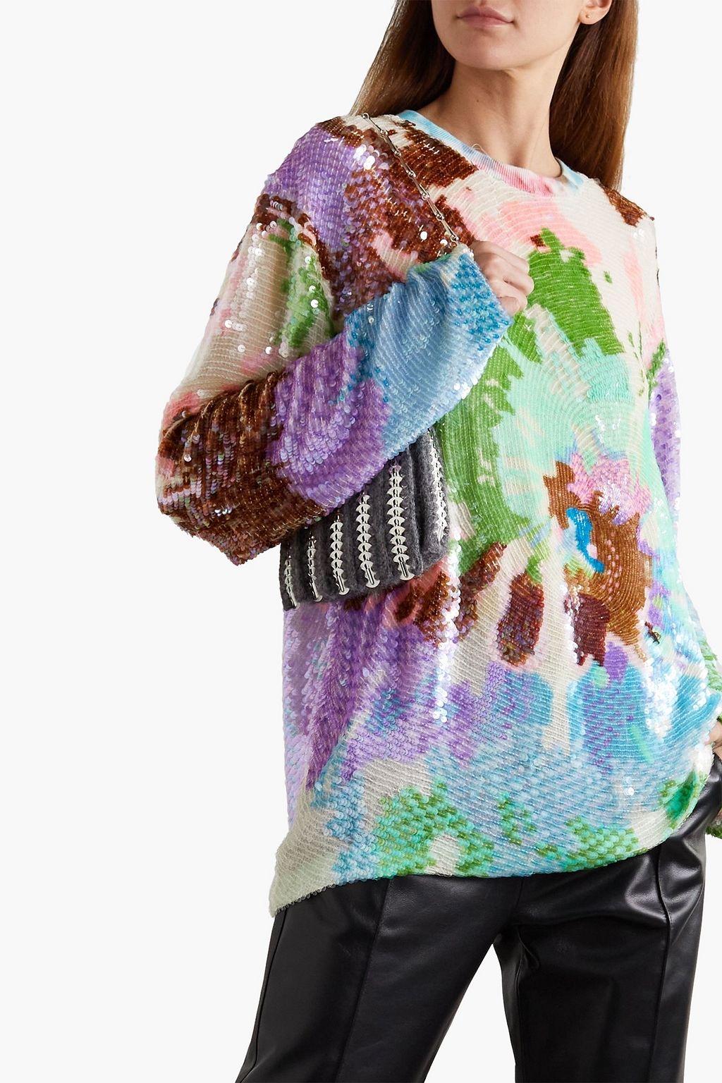 ASHISH Sequined georgette top