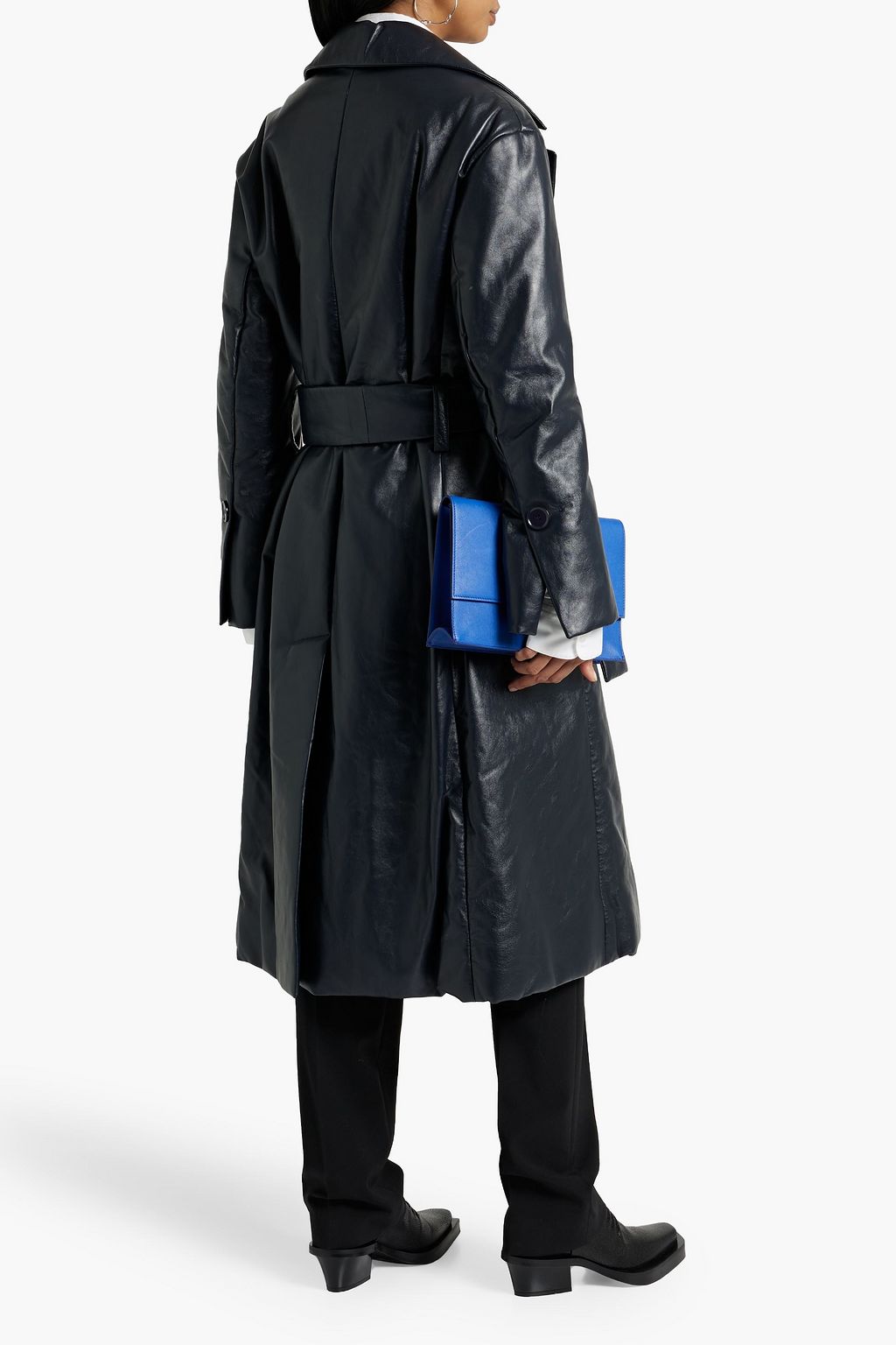 PROENZA SCHOULER 가죽 벨티드 트렌치 코트