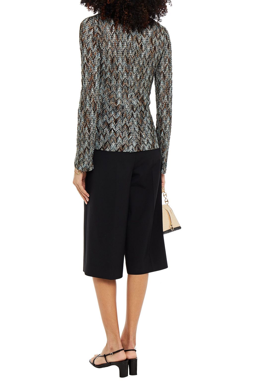 MISSONI Metallic crochet-knit blazer