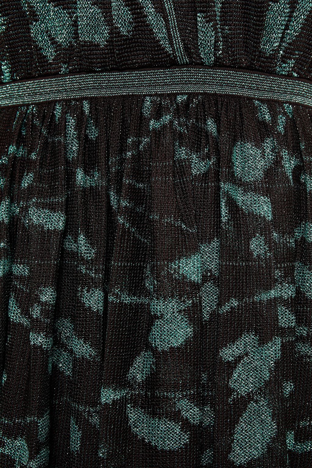 MISSONI Wrap-effect metallic crochet-knit maxi dress