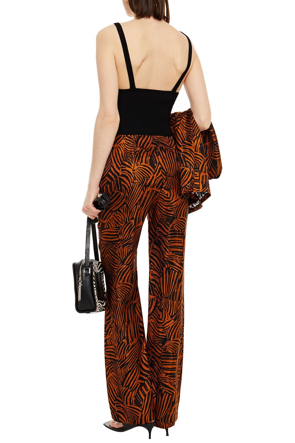 MISSONI Printed twill straight-leg pants