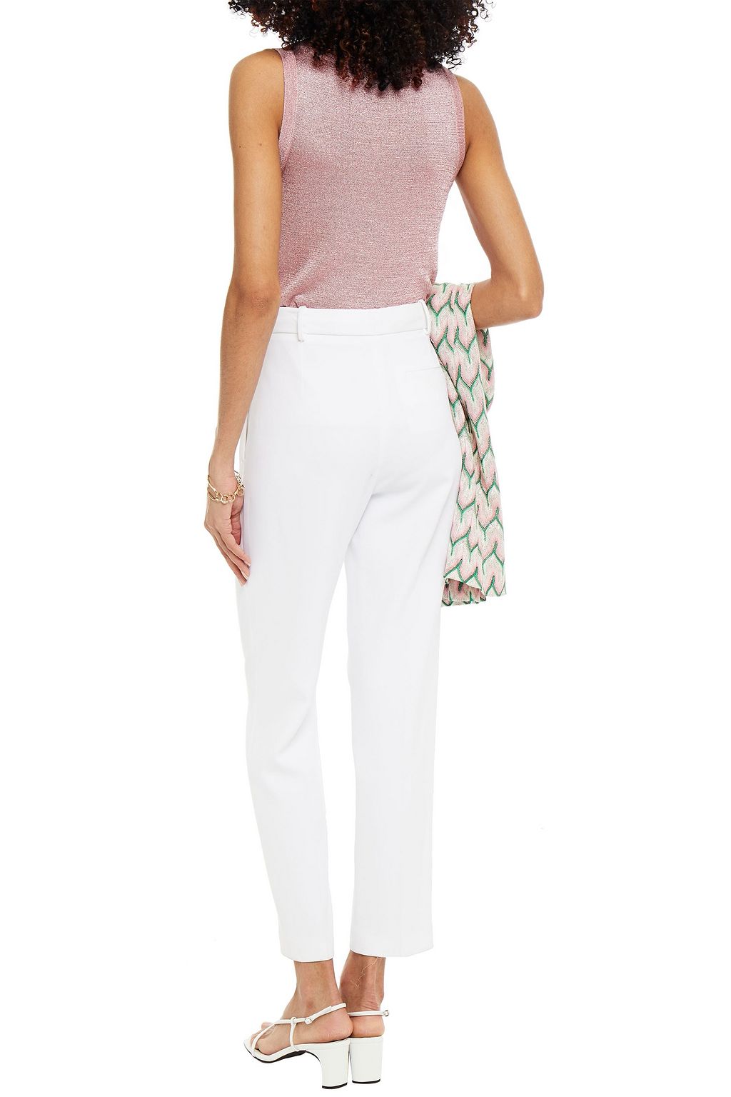 MISSONI Metallic crochet-knit tank