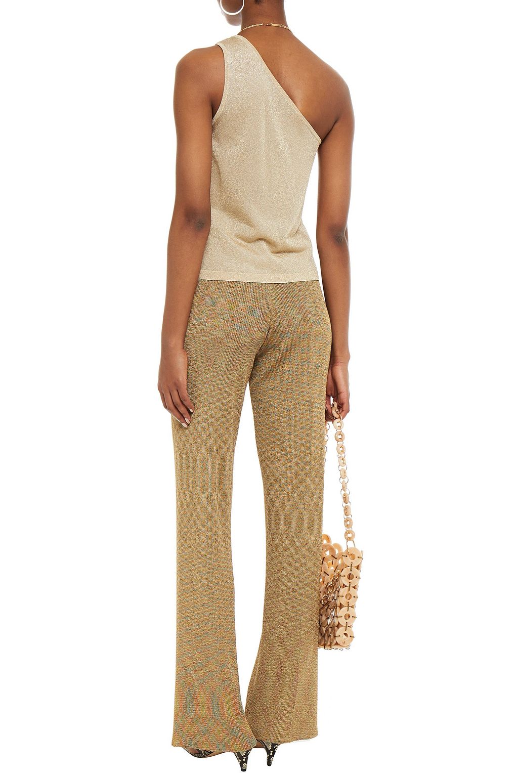 MISSONI Metallic knitted flared pants