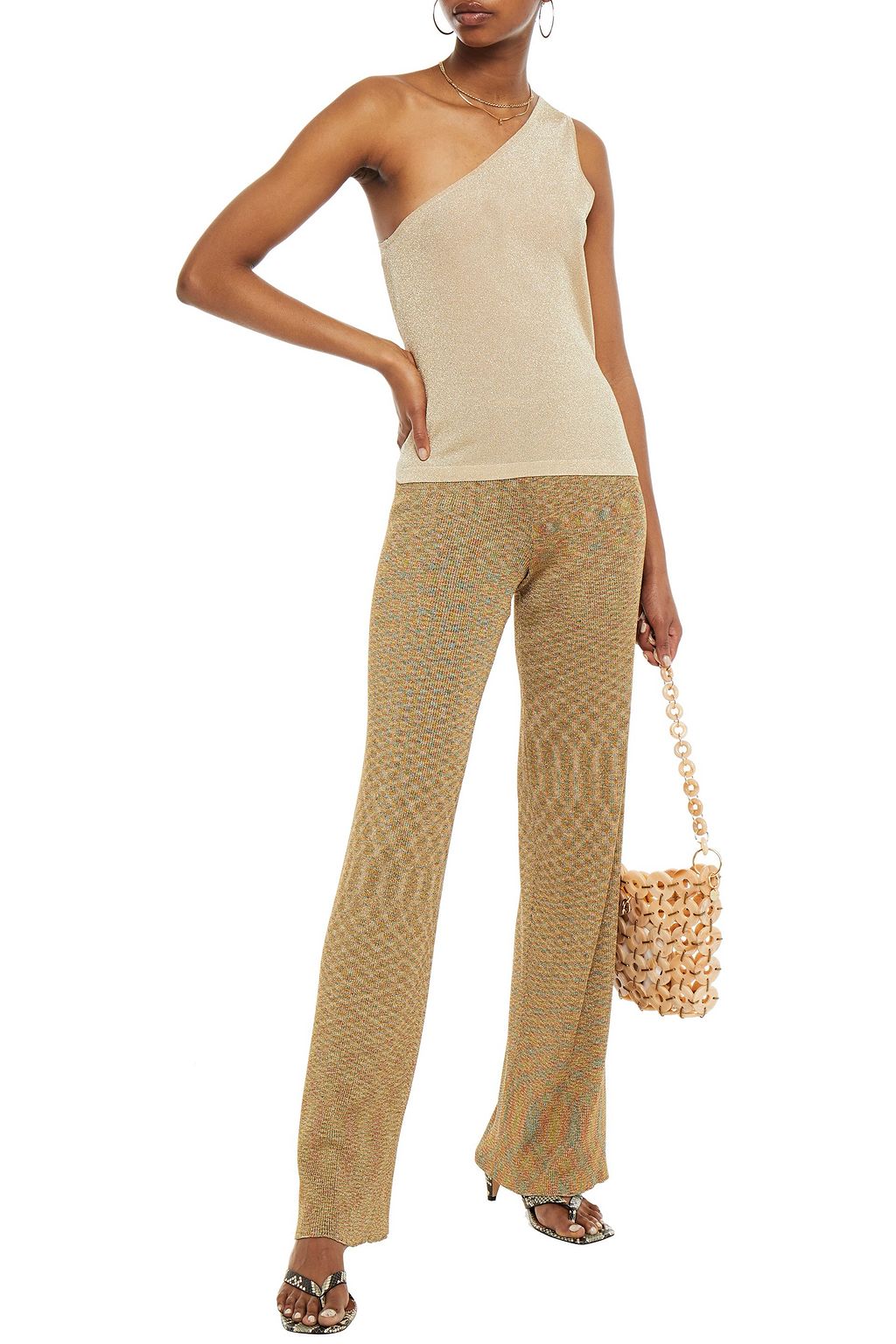 MISSONI Metallic knitted flared pants