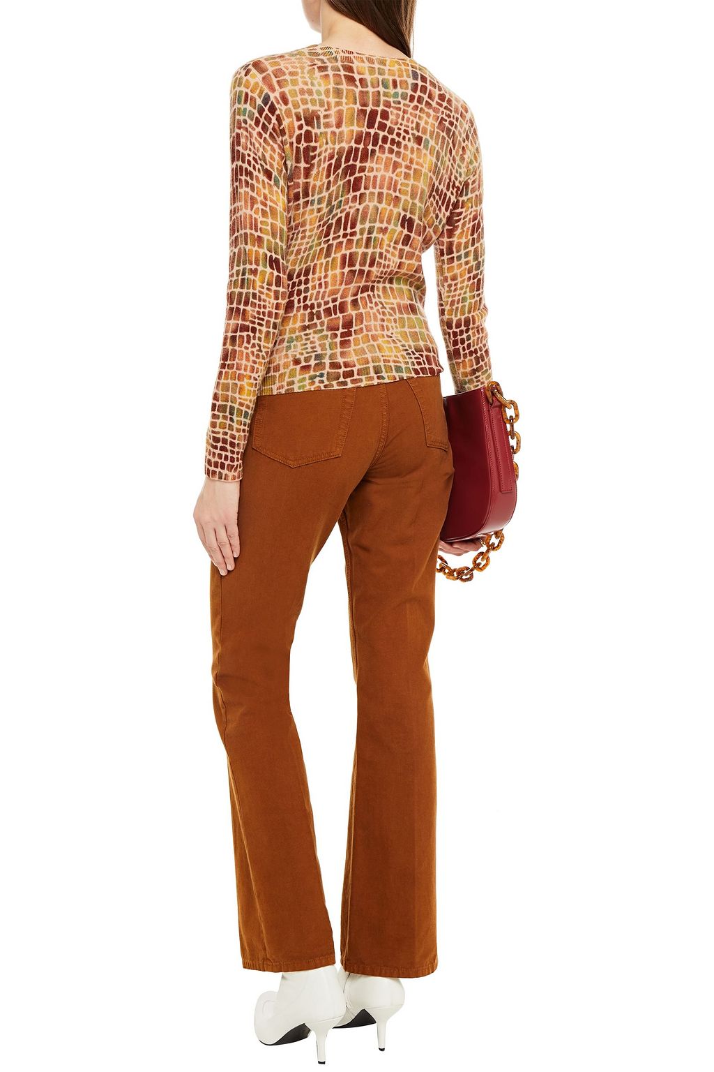 AUTUMN CASHMERE Printed cashmere sweater
