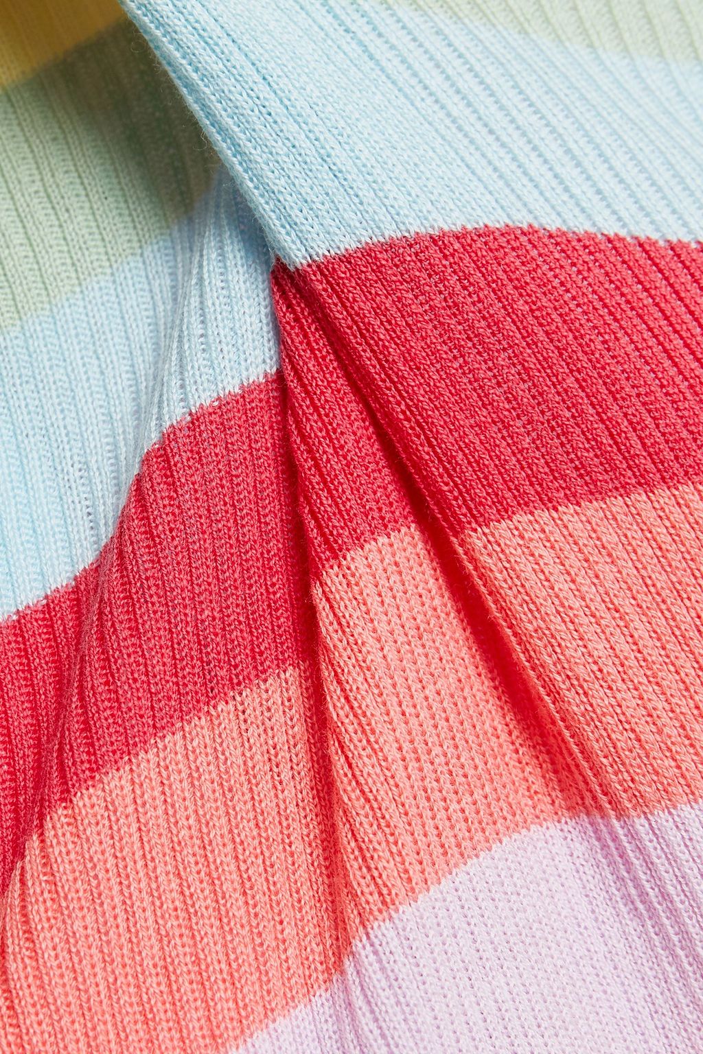 COTTON BY AUTUMN CASHMERE Striped ribbed cotton top