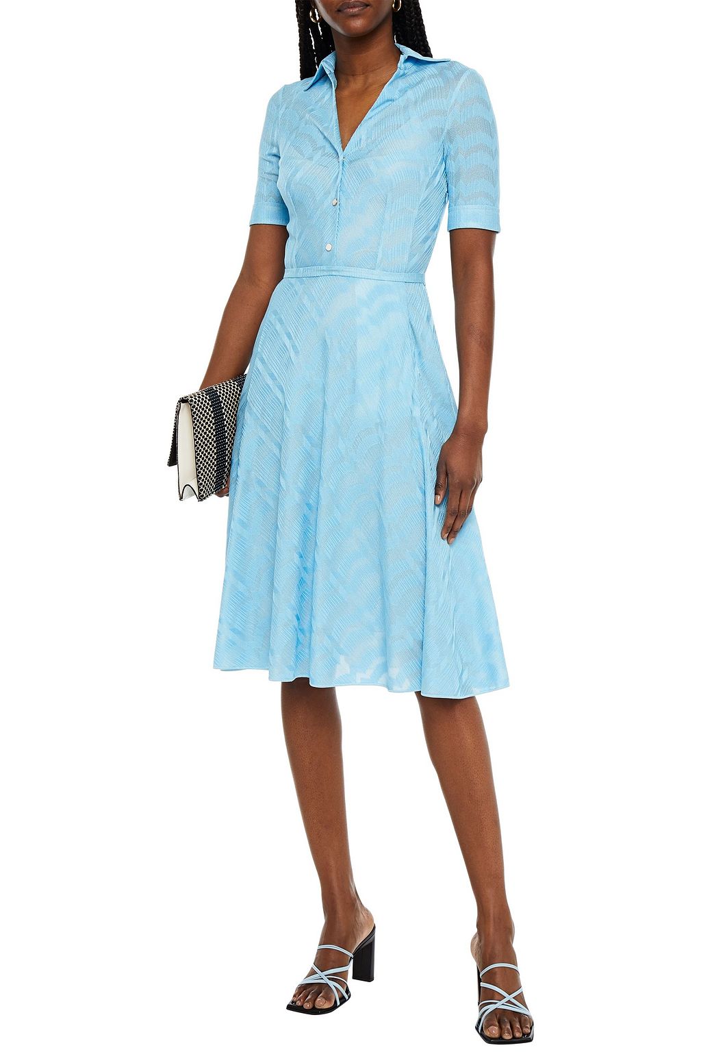 MISSONI Hemdkleid in Midilänge aus Häkelstrick
