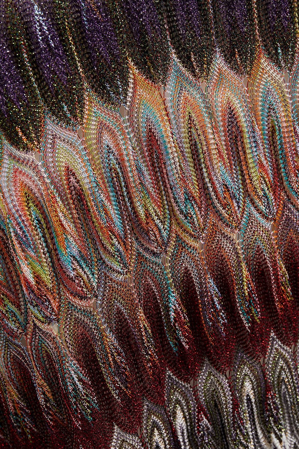 MISSONI Metallic crochet-knit kaftan
