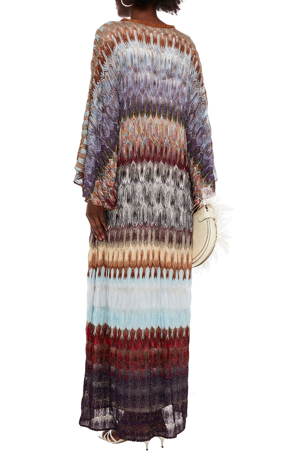 MISSONI Metallic crochet-knit kaftan