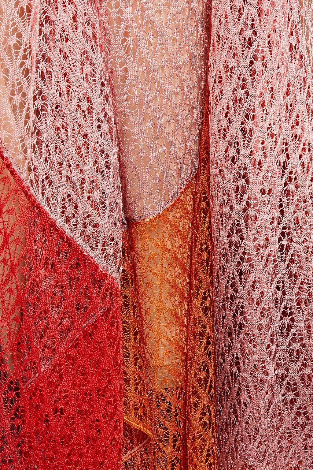 MISSONI Dégradé crochet-knit halterneck midi dress