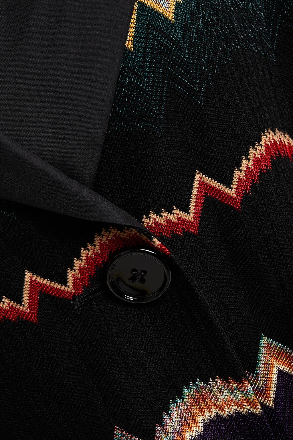 MISSONI Double-breasted crochet-knit cotton-blend coat