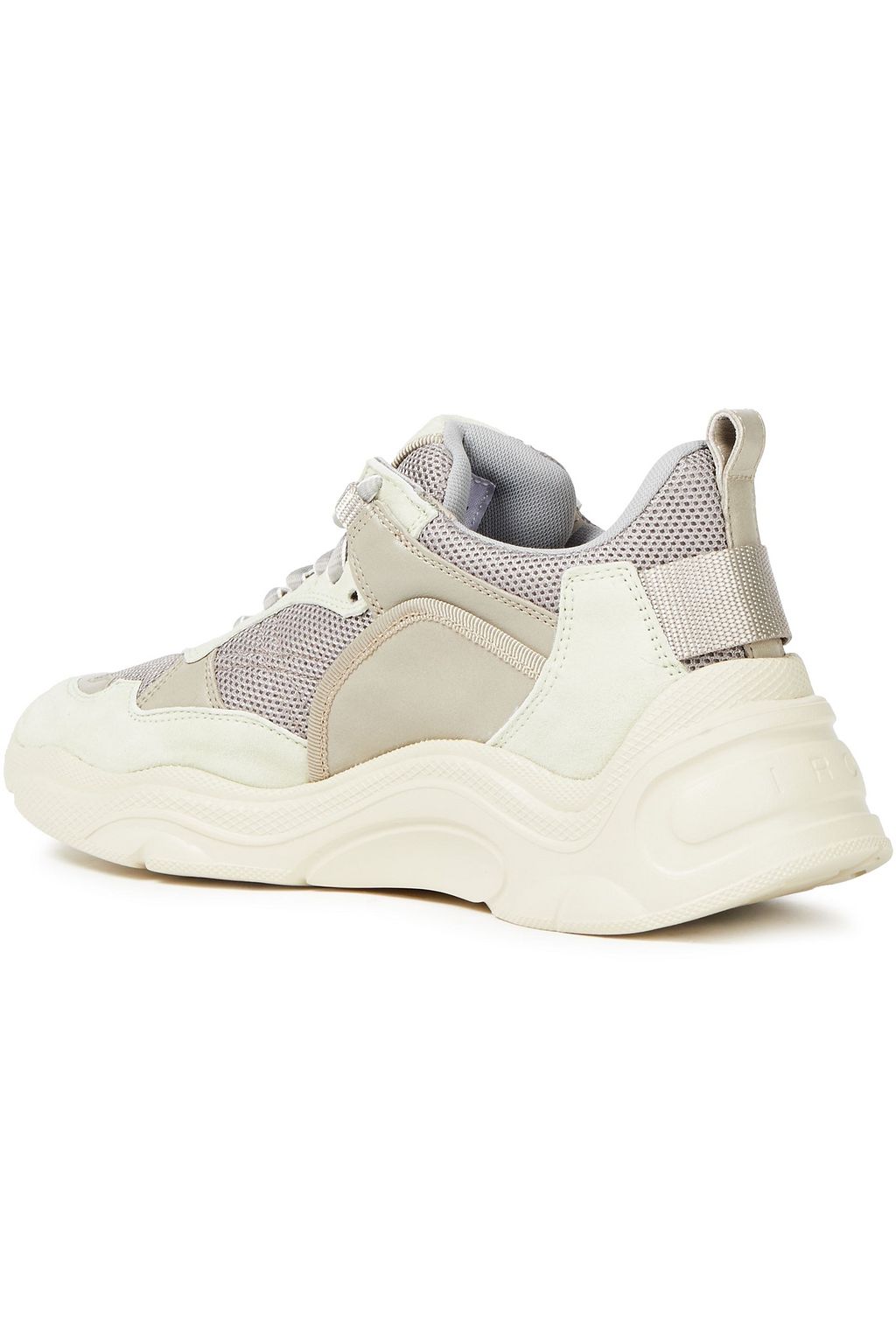 Sage green Curverunner suede-trimmed leather and mesh sneakers | Sale up to  70% off | THE OUTNET | IRO | THE OUTNET