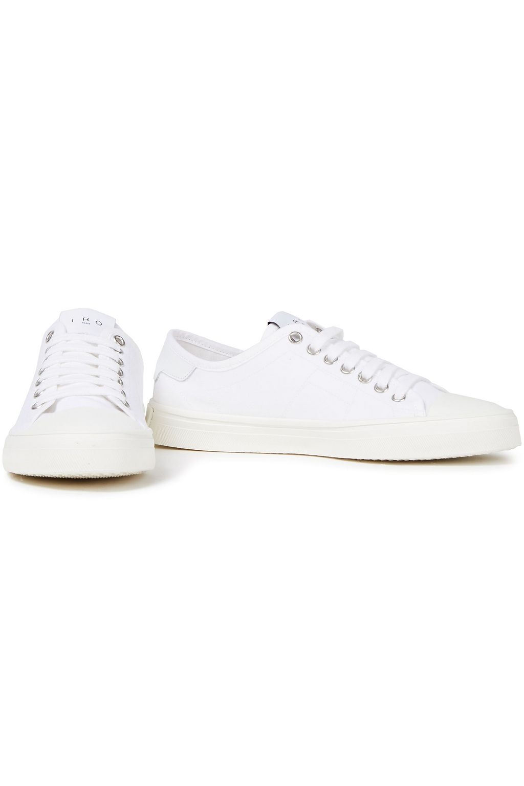 IRO Dustin Sneakers aus Canvas mit Lederbesatz
