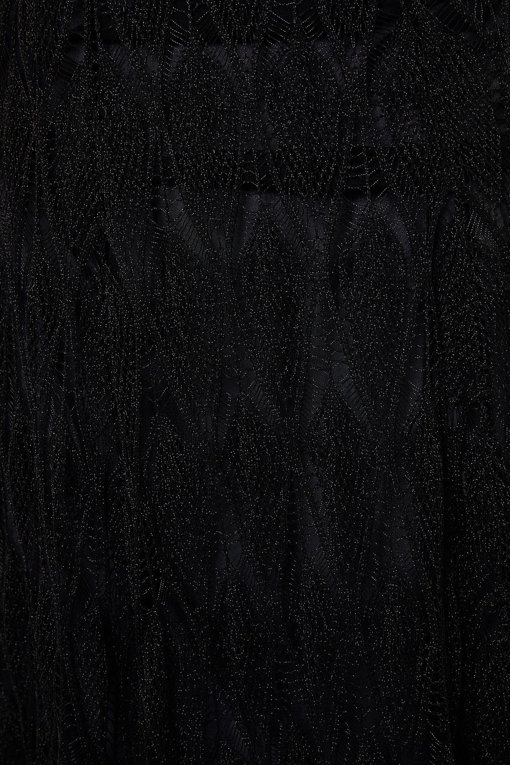 MISSONI Ruffled metallic crochet-knit maxi dress