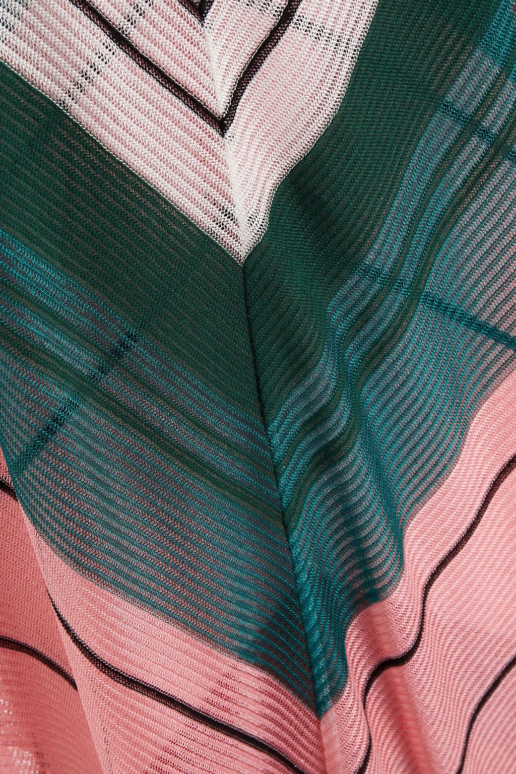 MISSONI Layered striped crochet-knit kaftan