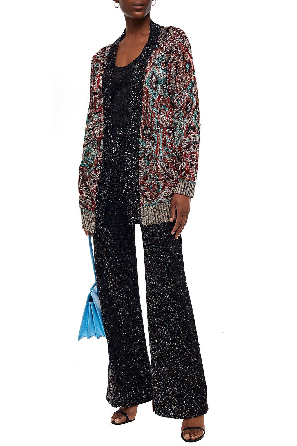 MISSONI Sequin-embellished jacquard-knit cardigan
