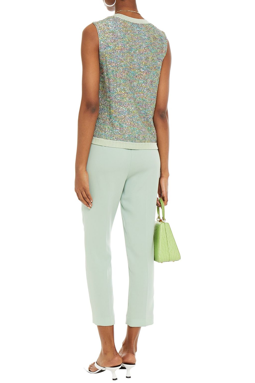 MISSONI Sequined crochet-knit top