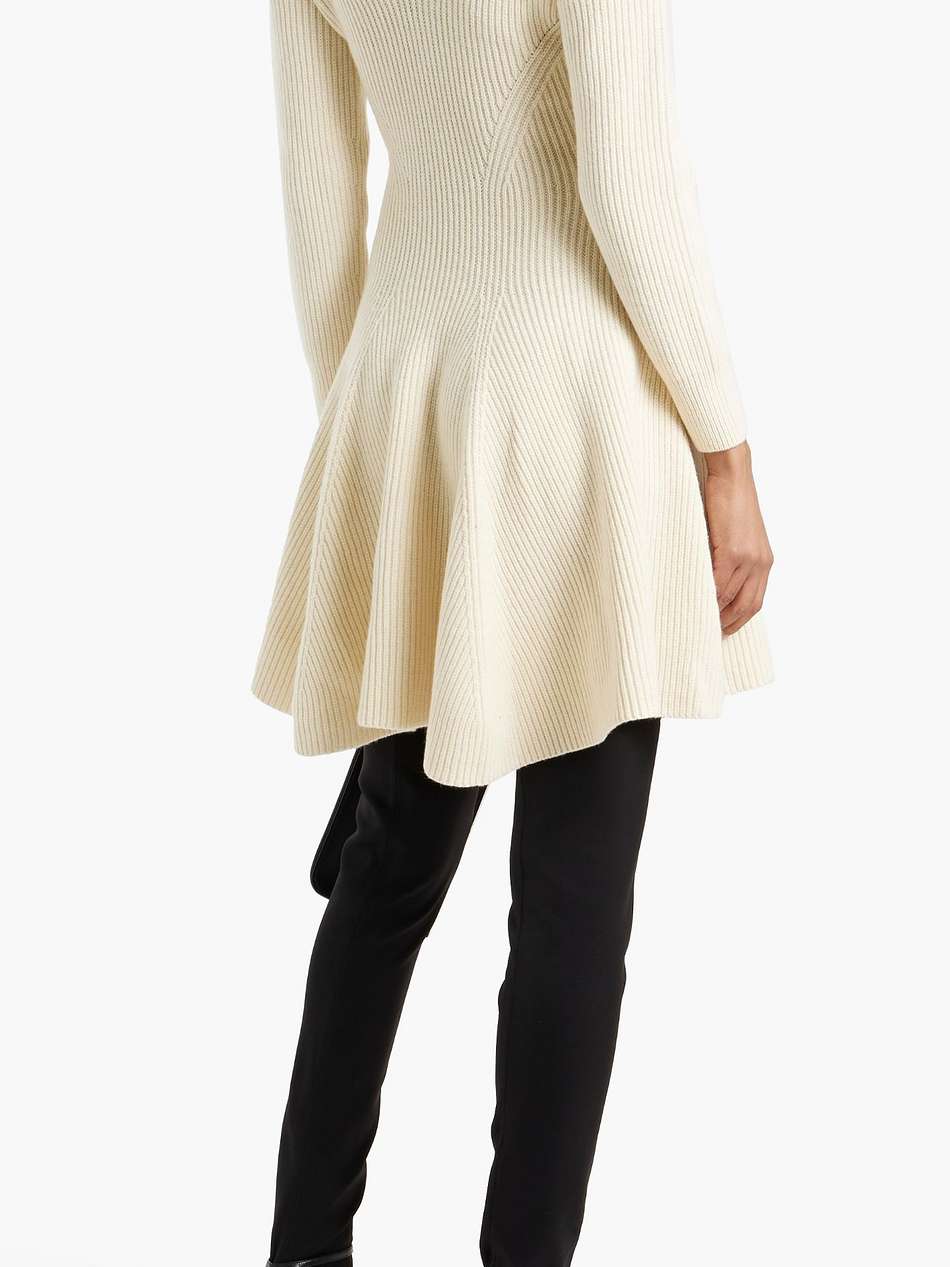 ribbed wool and cashmere-blend mini dress
