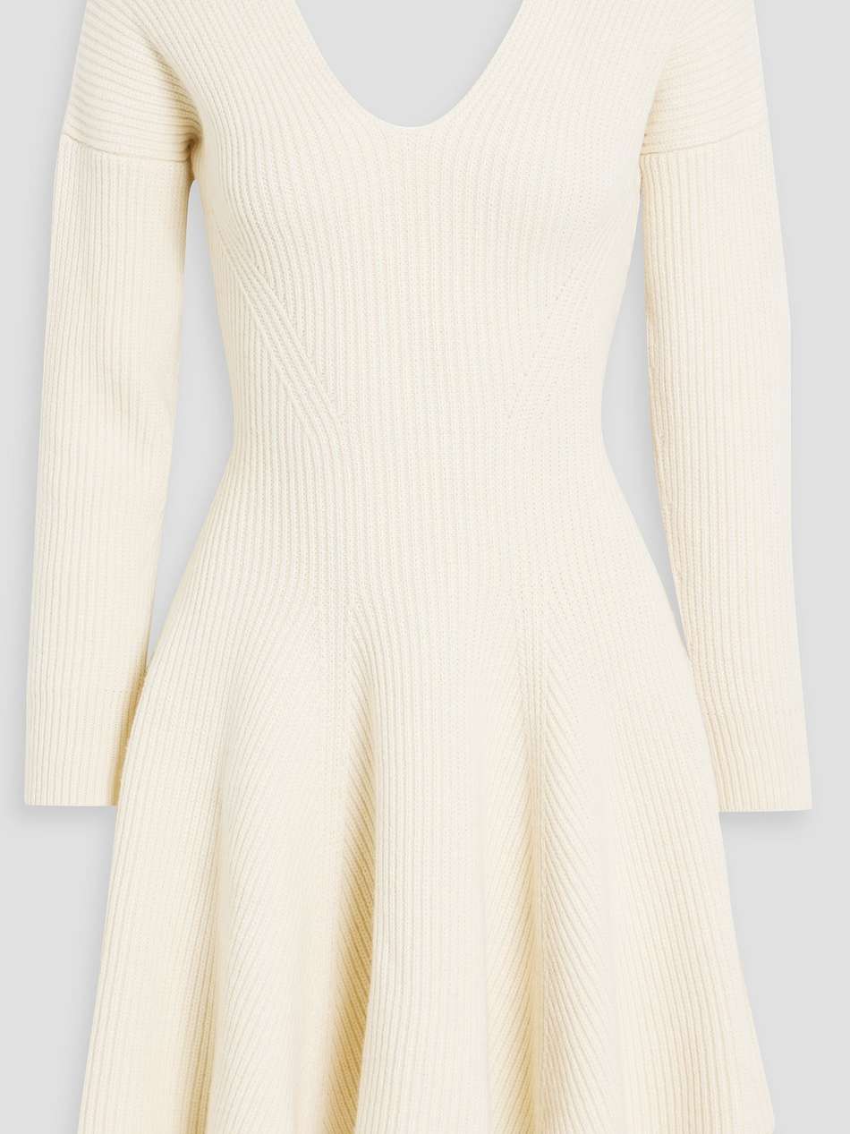 ribbed wool and cashmere-blend mini dress