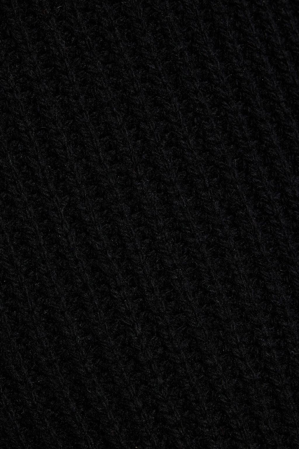MCQUEEN Ribbed wool and cashmere-blend mini dress