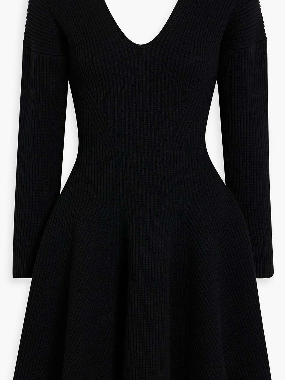 ribbed wool and cashmere-blend mini dress