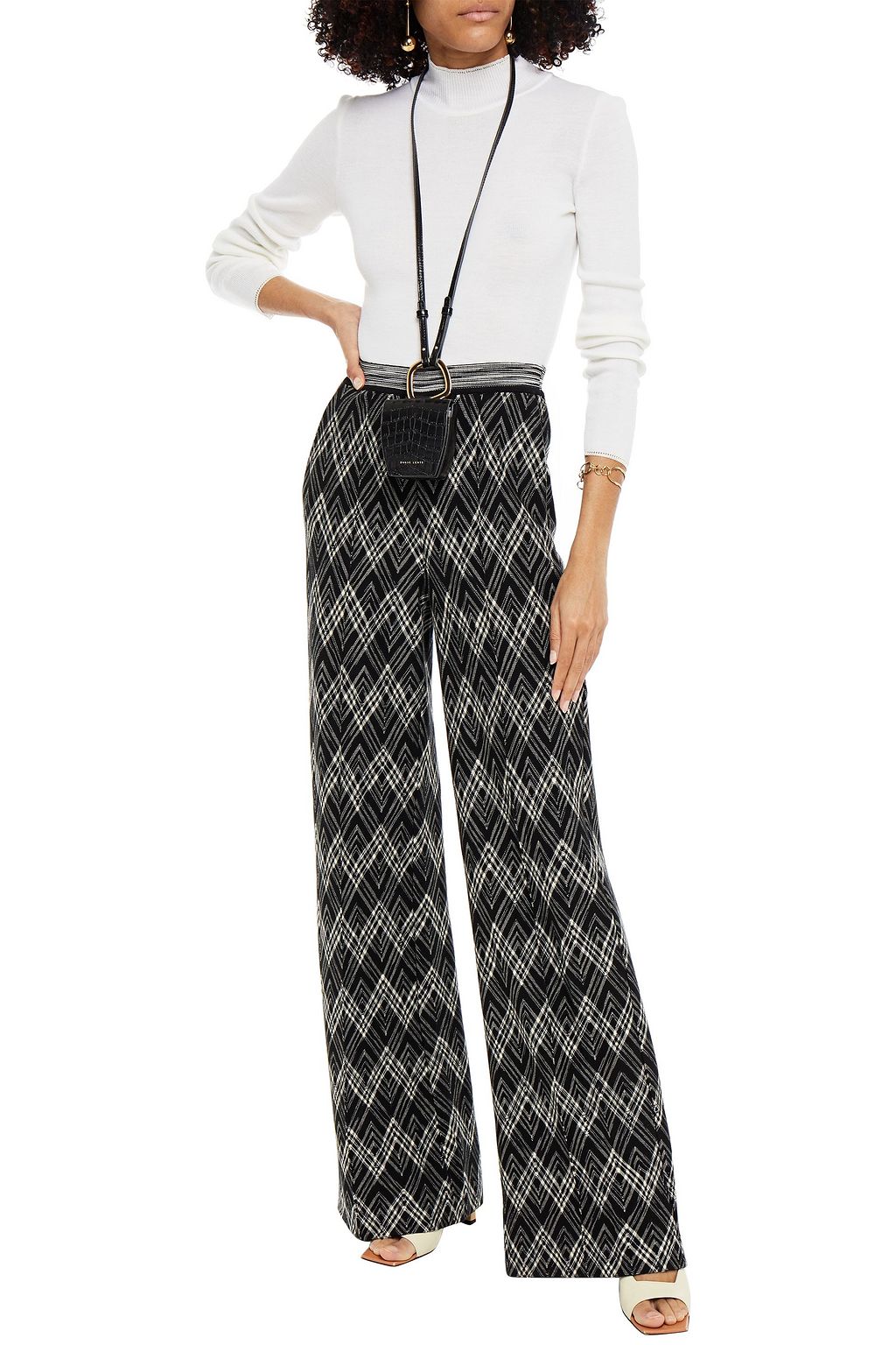 MISSONI Cotton-jacquard wide-leg pants