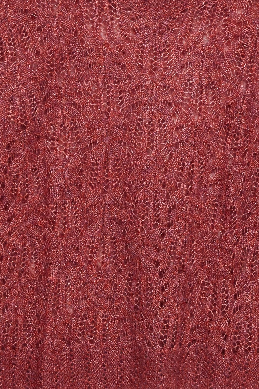 AUTUMN CASHMERE Pointelle-knit cashmere and silk-blend sweater