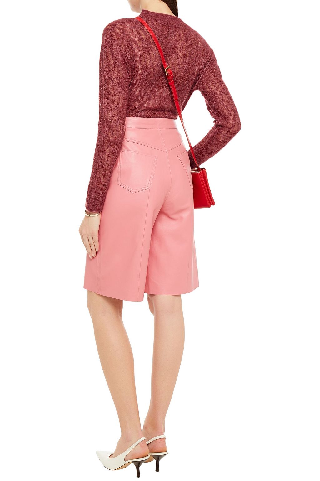 AUTUMN CASHMERE Pointelle-knit cashmere and silk-blend sweater