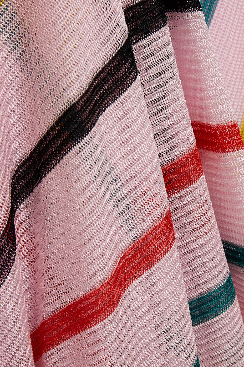 MISSONI Layered striped crochet-knit maxi skirt
