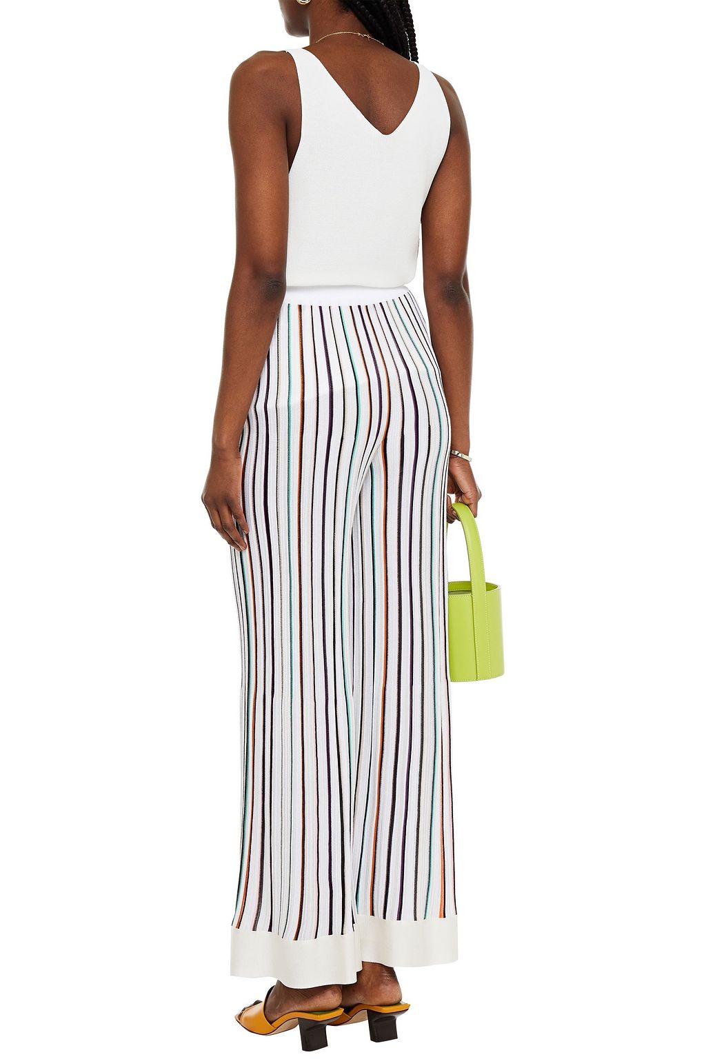 MISSONI Ribbed crochet-knit wide-leg pants