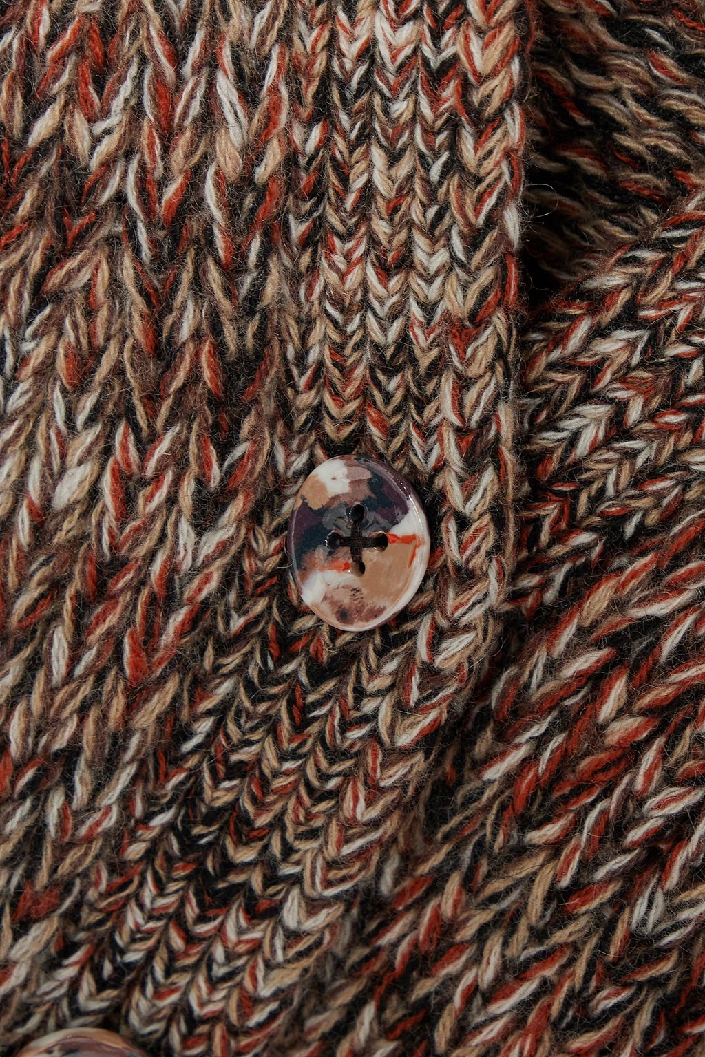 CHLOÉ Marled cashmere and wool-blend cardigan