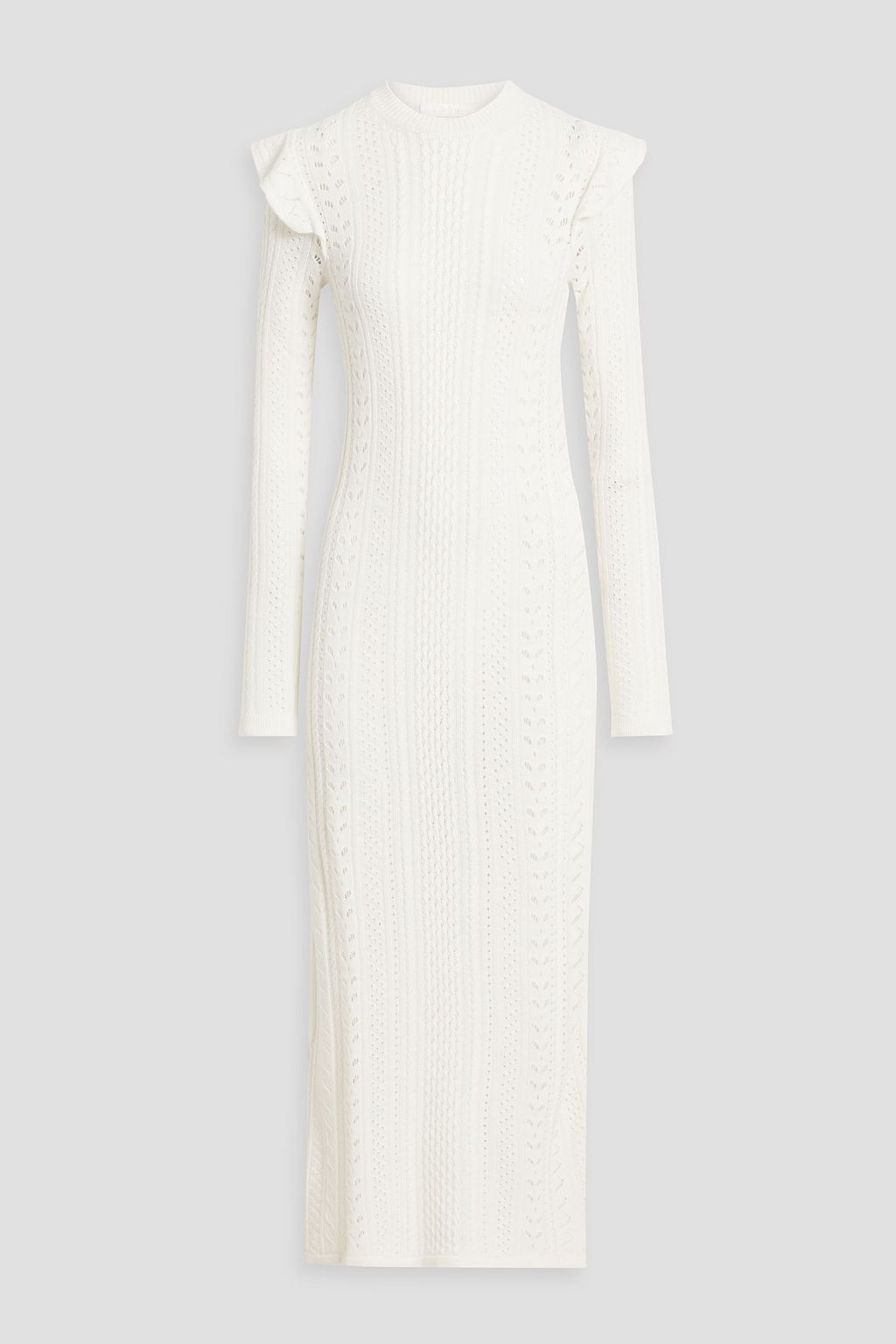 CHLOÉ Cable-knit wool and cashmere-blend midi dress | THE OUTNET