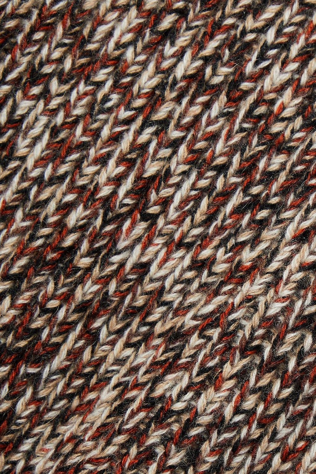 CHLOÉ Ribbed cashmere and wool-blend midi skirt