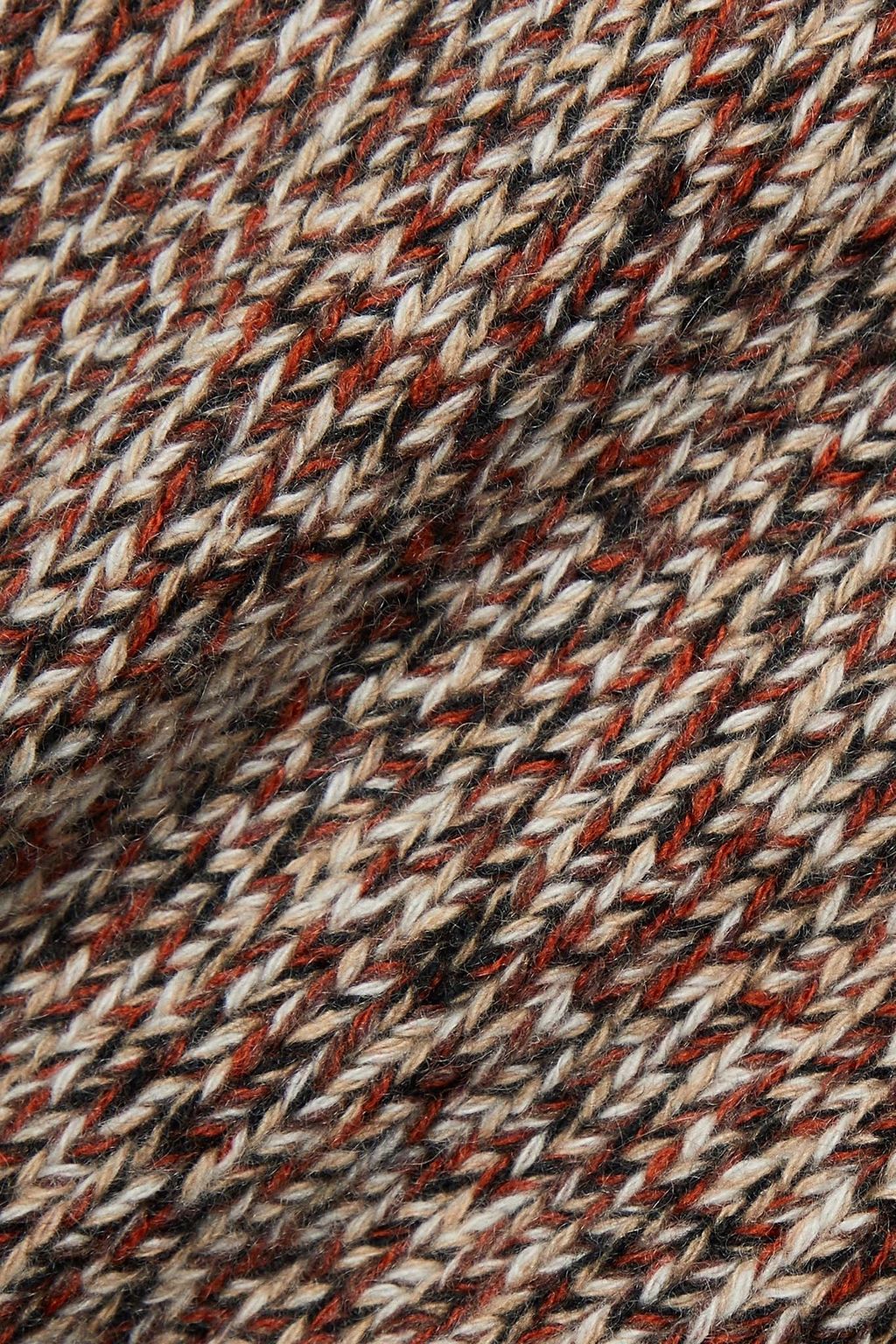 CHLOÉ Marled cashmere and wool-blend turtleneck sweater