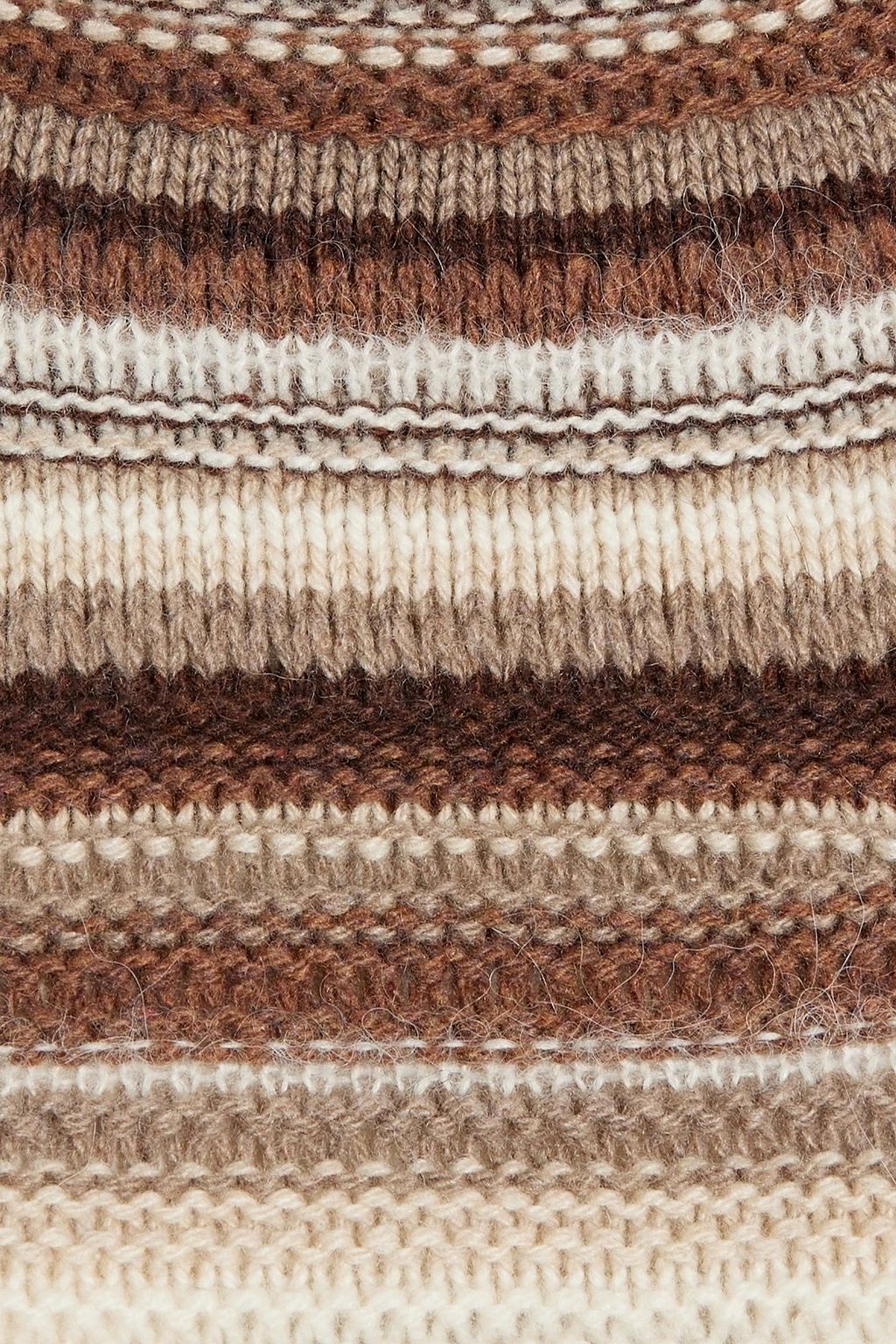 CHLOÉ Striped cashmere-blend midi dress